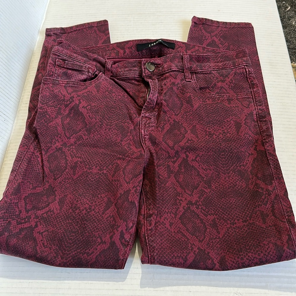 J Brand Purple Python Style Jeggings